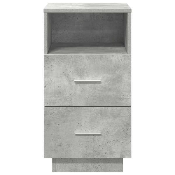 vidaXL Sängbord 2 st med 2 lådor betonggrå 36x36x68 cm