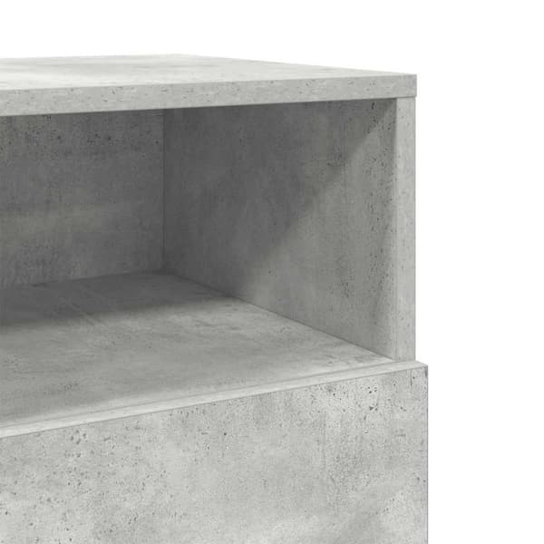 vidaXL Sängbord 2 st med 2 lådor betonggrå 36x36x68 cm