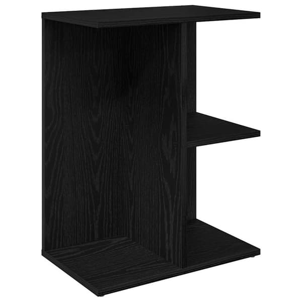 vidaXL sengebord 46,5x29x61 cm konstrueret træ sort-eg