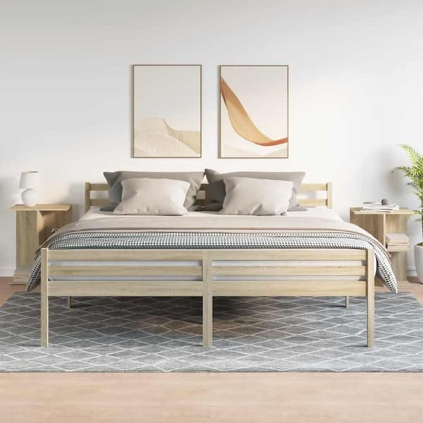 vidaXL Sängbord 2 st sonoma-ek 46,5x29x61 cm konstruerat trä