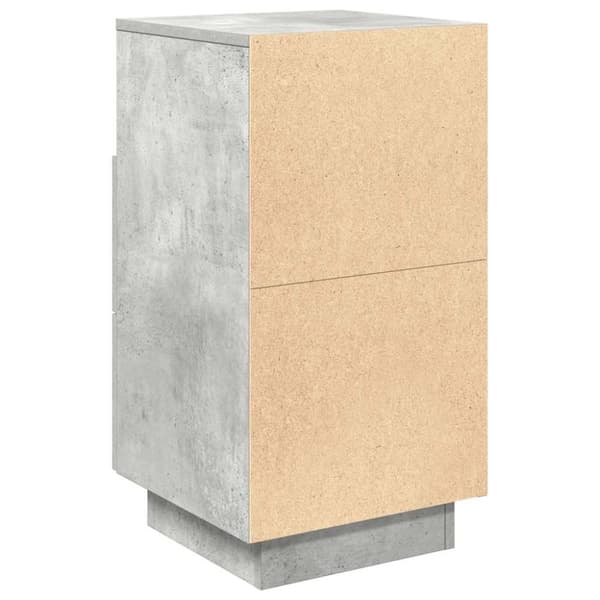 vidaXL Yöpöytäkaappi kahdella laatikolla betoninharmaa 36x36x68 cm