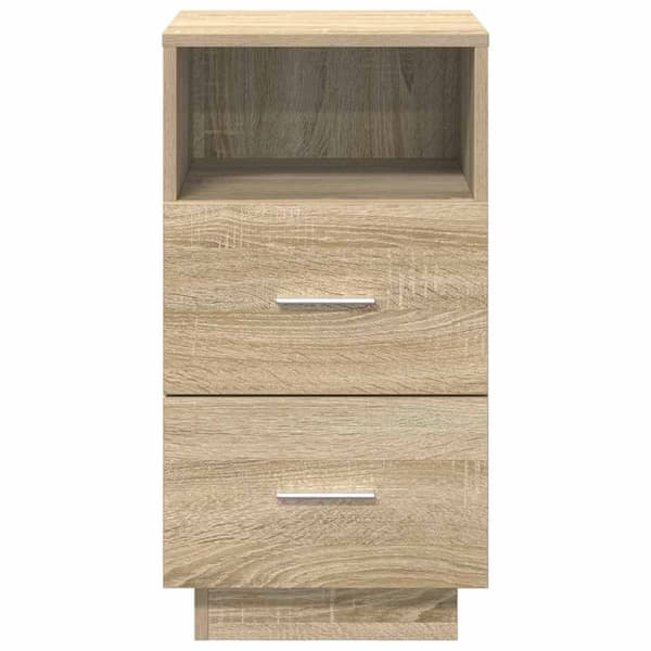 vidaXL Yöpöytäkaapit 2 kpl 2 laatikolla Sonoma-tammi 36x36x68cm