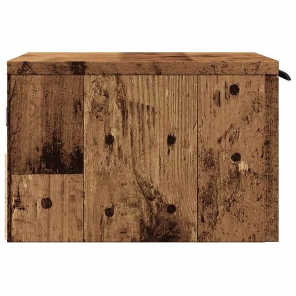 vidaXL væghængte sengeborde 2 stk. 34x30x20 cm antikt træ