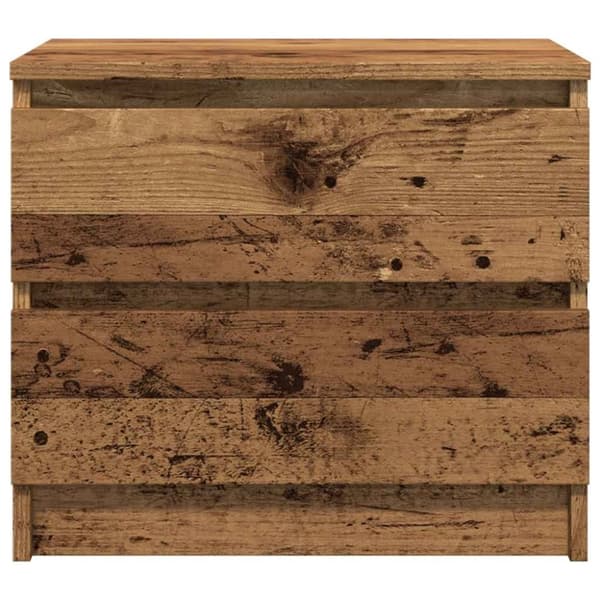 vidaXL Sängbord 2 st åldrat trä 50x40x43.5 cm konstruerat trä