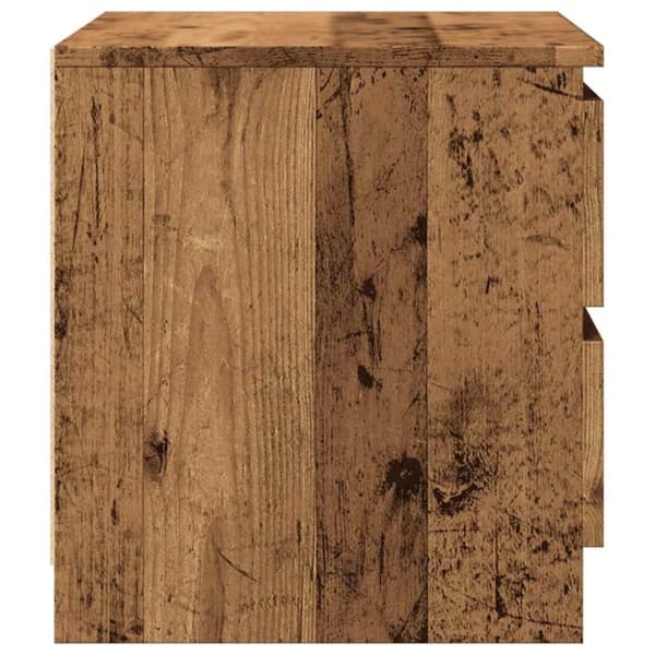 vidaXL Sängbord 2 st åldrat trä 50x40x43.5 cm konstruerat trä