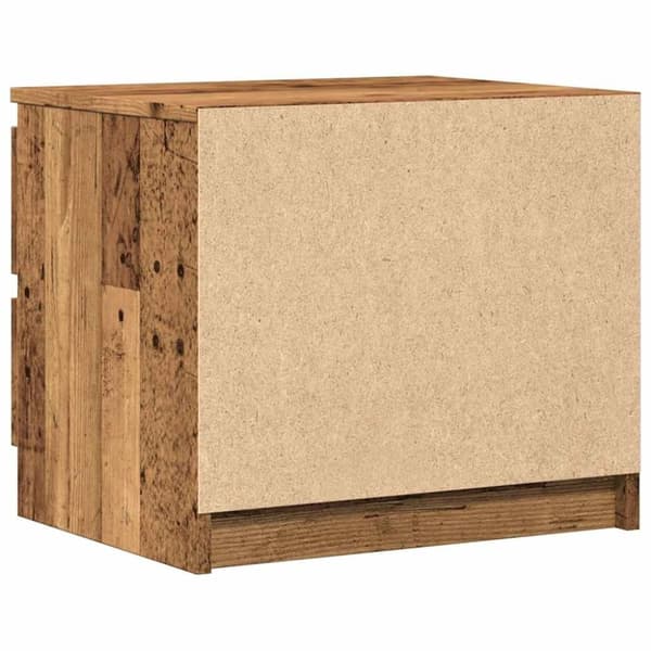 vidaXL Sängbord 2 st åldrat trä 50x40x43.5 cm konstruerat trä