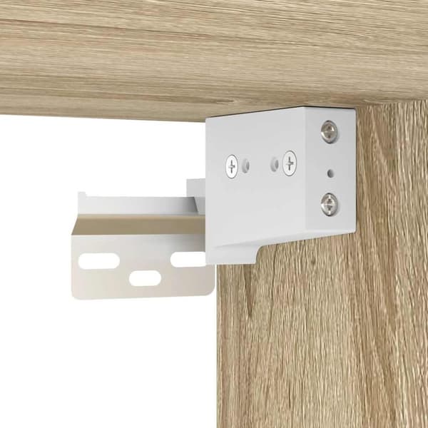 vidaXL væghængt sengebord 45x26x28,5 cm sonoma-eg