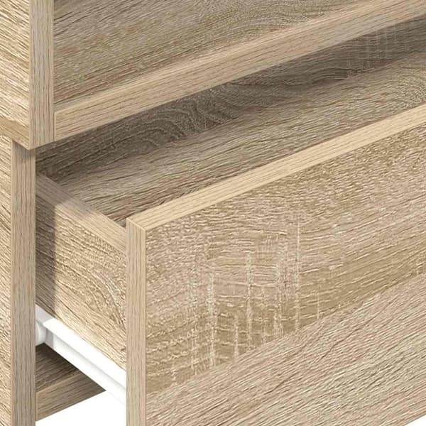 vidaXL væghængt sengebord 45x26x28,5 cm sonoma-eg