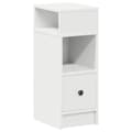 Miniatyrbillede 1 af 11: vidaXL sengebord med skuffe 25x31x66 cm hvid