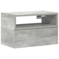 Pikkukuva 1 / 11: vidaXL Seinäkiinnitettävä yöpöytä betoninharmaa 45x26x28,5 cm