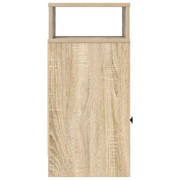 vidaXL sengebord med skuffe 25x31x66 cm sonoma-eg