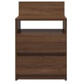 Miniatyrbillede 5 af 11: vidaXL sengeborde 2 stk. med 2 skuffer 40x33x60 cm brun egetræsfarve