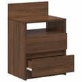Miniatyrbilde 5 av 10: vidaXL Nattbord 2 stk med 2 skuffer brun eik 40x33x60 cm