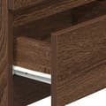 Miniatyrbilde 8 av 10: vidaXL Nattbord 2 stk med 2 skuffer brun eik 40x33x60 cm