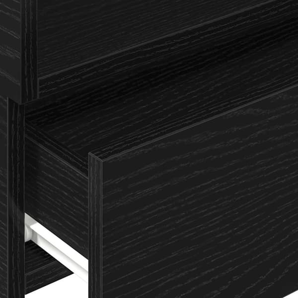 vidaXL væghængt sengebord 45x26x28,5 cm sort