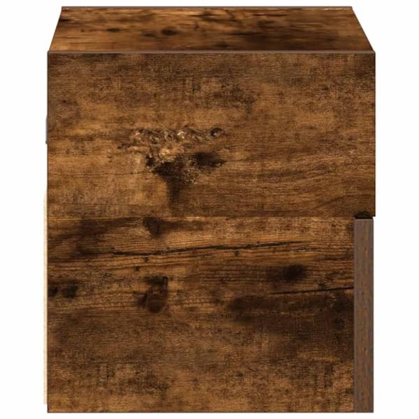 vidaXL væghængte sengeborde 2 stk. 45x26x28,5 cm røget egetræsfarve