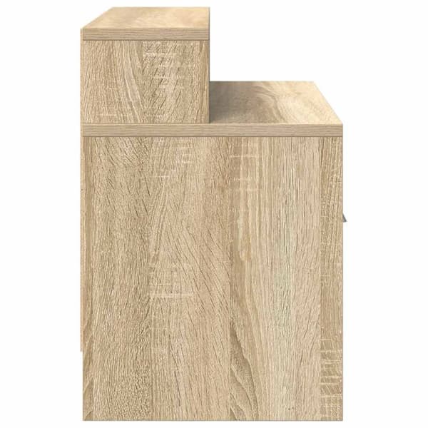 vidaXL sengebord med skuffe 51x31x47 cm sonoma-eg