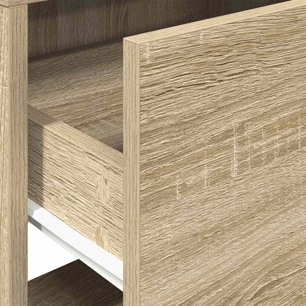 vidaXL sengebord med skuffe 51x31x47 cm sonoma-eg