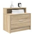 Miniatyrbillede 2 af 11: vidaXL sengebord med skuffe 51x31x47 cm sonoma-eg