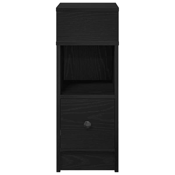 vidaXL sengebord med skuffe 25x31x66 cm sort