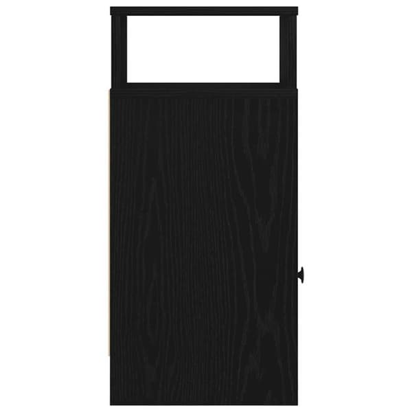 vidaXL sengebord med skuffe 25x31x66 cm sort