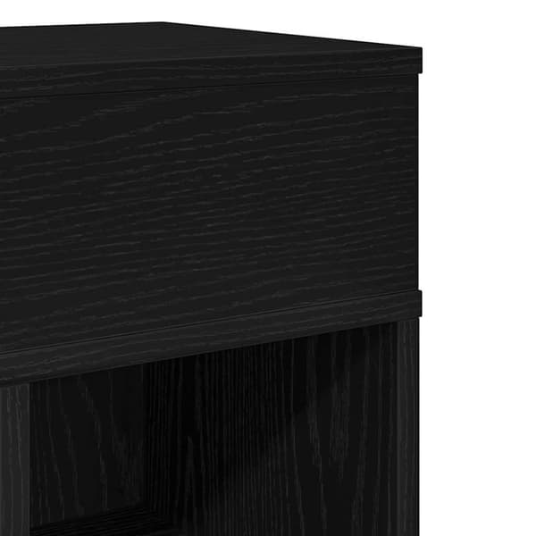 vidaXL sengebord med skuffe 25x31x66 cm sort