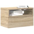 Miniatyrbilde 2 av 11: vidaXL Veggmontert nattbord sonoma eik 45x26x28,5 cm