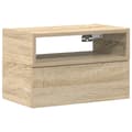 Miniatyrbilde 1 av 11: vidaXL Veggmontert nattbord sonoma eik 45x26x28,5 cm