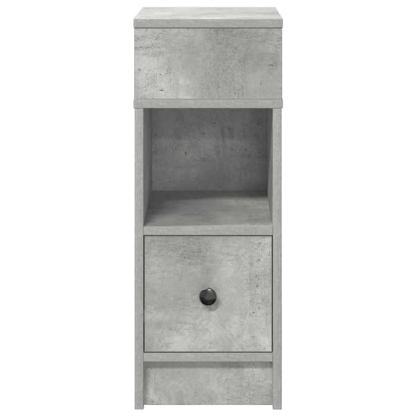 vidaXL Nattbord 2 stk med skuff betonggrå 25x31x66 cm
