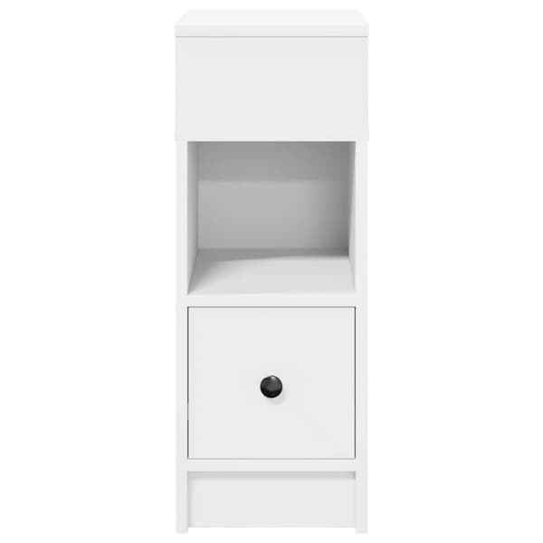 vidaXL Nattbord 2 stk med skuff hvit 25x31x66 cm