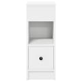 Miniatyrbilde 5 av 11: vidaXL Nattbord 2 stk med skuff hvit 25x31x66 cm