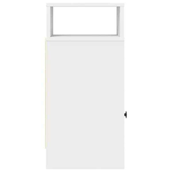vidaXL Nattbord 2 stk med skuff hvit 25x31x66 cm