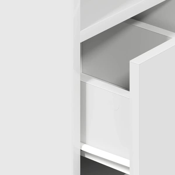 vidaXL Nattbord 2 stk med skuff hvit 25x31x66 cm