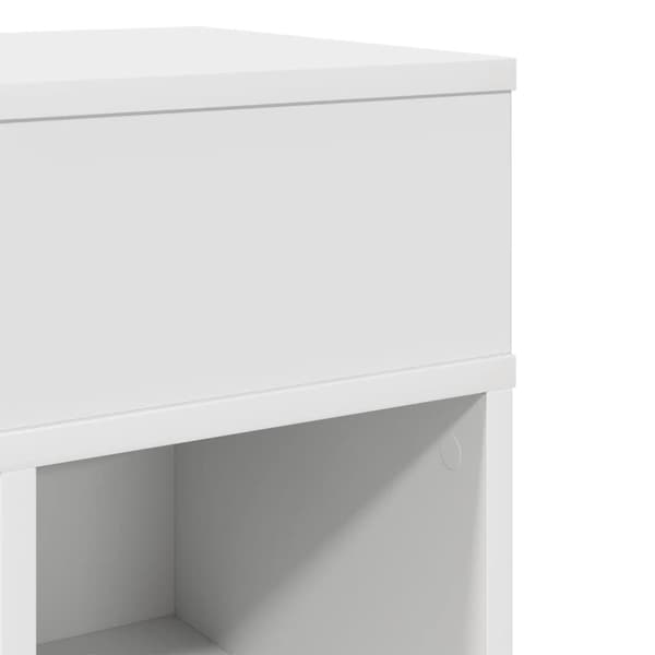 vidaXL Nattbord 2 stk med skuff hvit 25x31x66 cm