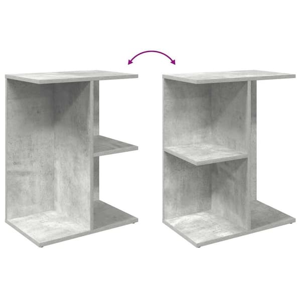 vidaXL Nattbord betonggrå 46,5x29x61 cm konstruert tre