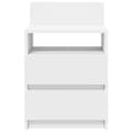 Miniatyrbilde 4 av 10: vidaXL Nattbord med 2 skuffer hvit 40x33x60 cm