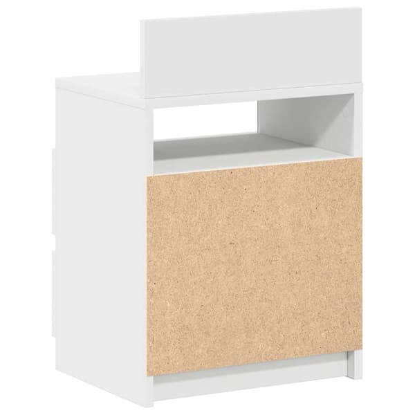 vidaXL Nattbord med 2 skuffer hvit 40x33x60 cm