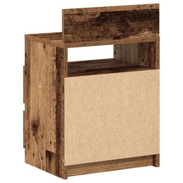 vidaXL Nattbord med 2 skuffer gammelt tre 40x33x60 cm