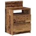 Miniatyrbilde 1 av 10: vidaXL Nattbord med 2 skuffer gammelt tre 40x33x60 cm
