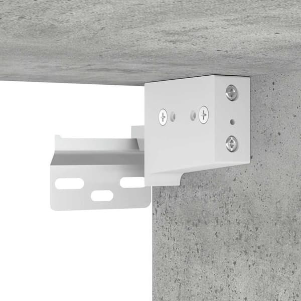 vidaXL Seinäkiinnitettävät yöpöydät 2 kpl betoninharmaa 45x26x28,5 cm