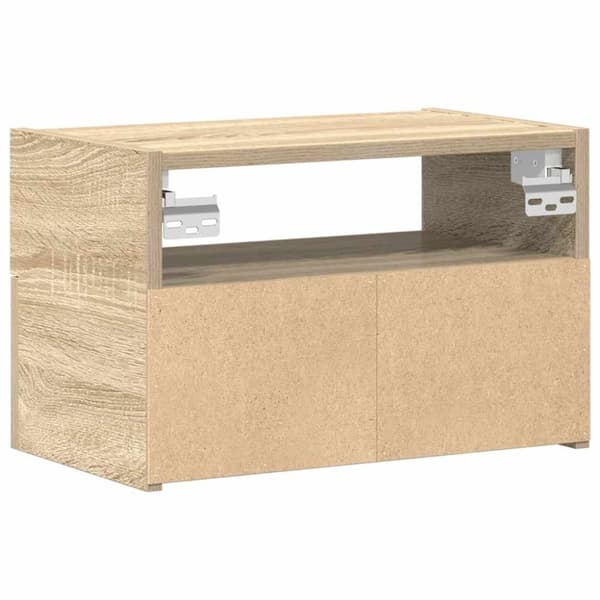 vidaXL Seinäkiinnitettävät yöpöydät 2 kpl Sonoma-tammi 45x26x28,5 cm