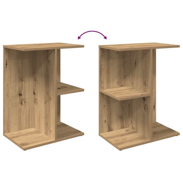vidaXL Nattbord 2 stk artisan eik 46,5x29x61 cm konstruert tre