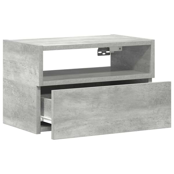 vidaXL Väggmonterade sängbord 2 st betonggrå 45x26x28,5 cm