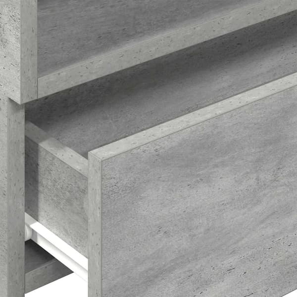 vidaXL Väggmonterade sängbord 2 st betonggrå 45x26x28,5 cm