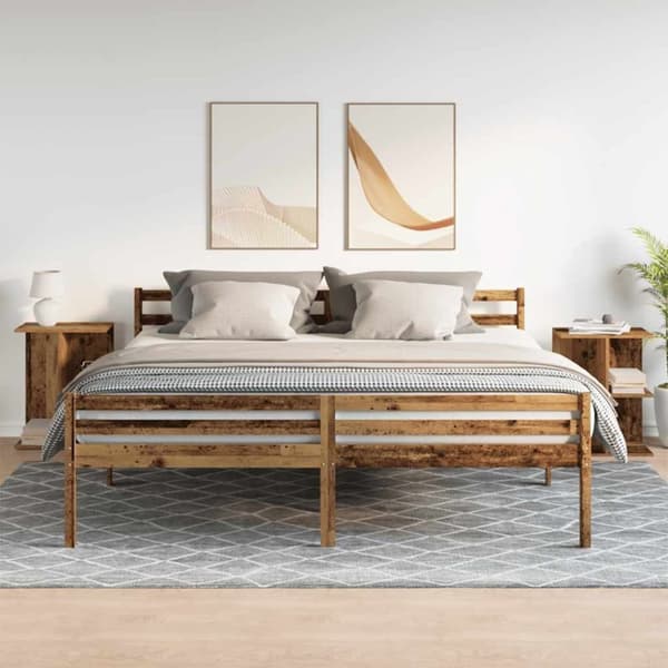 vidaXL Yöpöydät 2 kpl vanha puu 46,5x29x61 cm tekninen puu