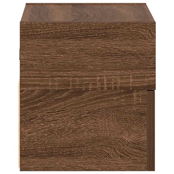vidaXL Veggmontert nattbord brun eik 45x26x28,5 cm