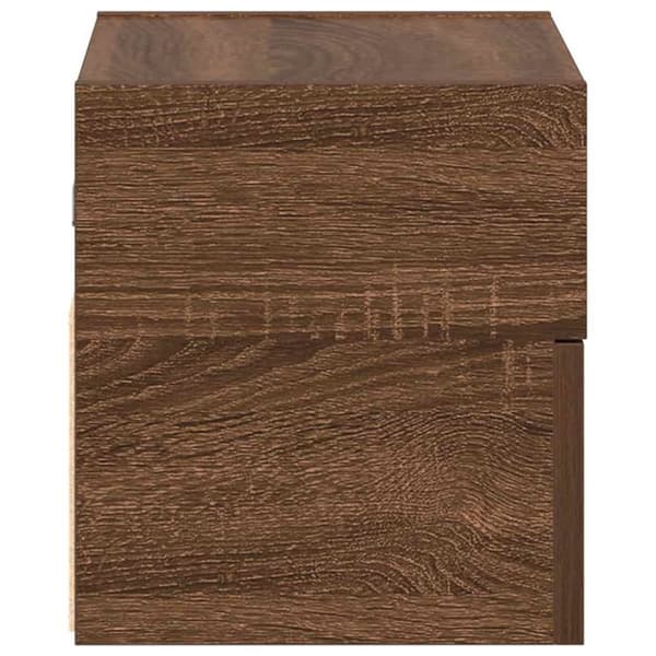 vidaXL væghængte sengeborde 2 stk. 45x26x28,5 cm brun egetræsfarve