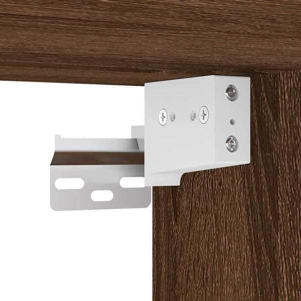 vidaXL væghængte sengeborde 2 stk. 45x26x28,5 cm brun egetræsfarve