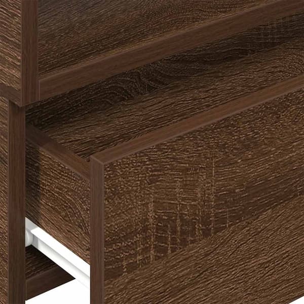 vidaXL væghængte sengeborde 2 stk. 45x26x28,5 cm brun egetræsfarve