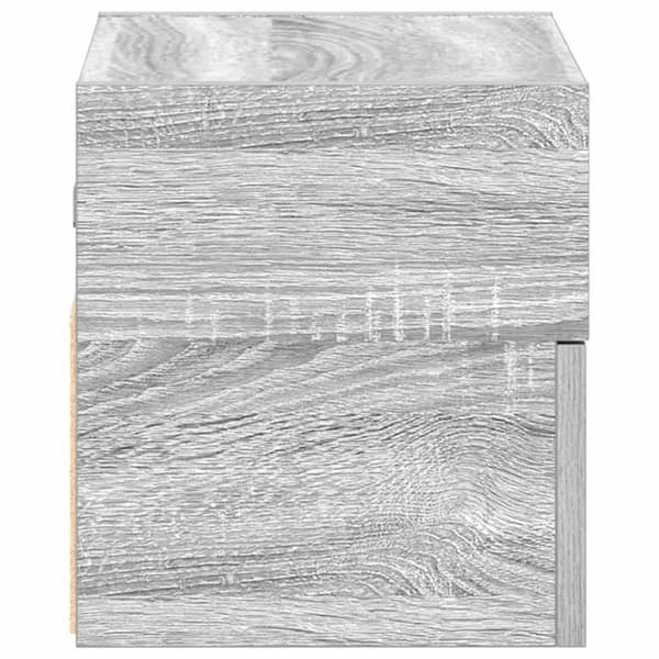 vidaXL væghængte sengeborde 2 stk. 45x26x28,5 cm grå sonoma-eg